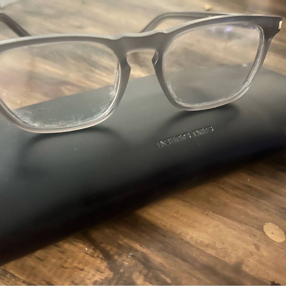 Saint Laurent Silver-Tone Eyeglasses